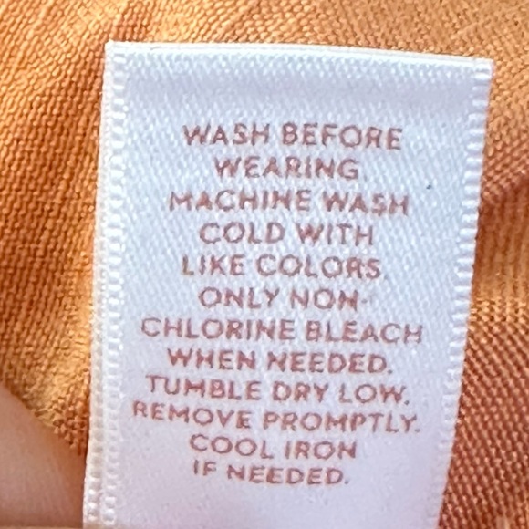 Lauren Conrad Summer Romper Jumpsuit Cropped Button Down Peach Women's Size L - Picture 6 of 8